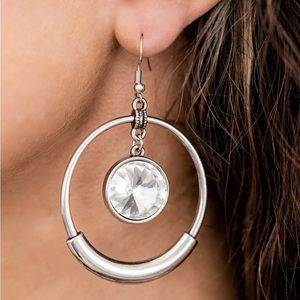 Urban Echo - White Earrings - Paparazzi